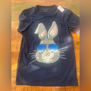 New Place Navy Tee with Bunny Graphic and Blue Sunglasses XXL (16)